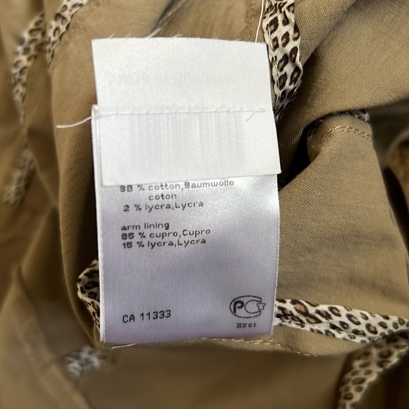 Vintage MarcCain Khaki Cotton-Blend Ruffle Blazer N2 - Picture 10 of 14